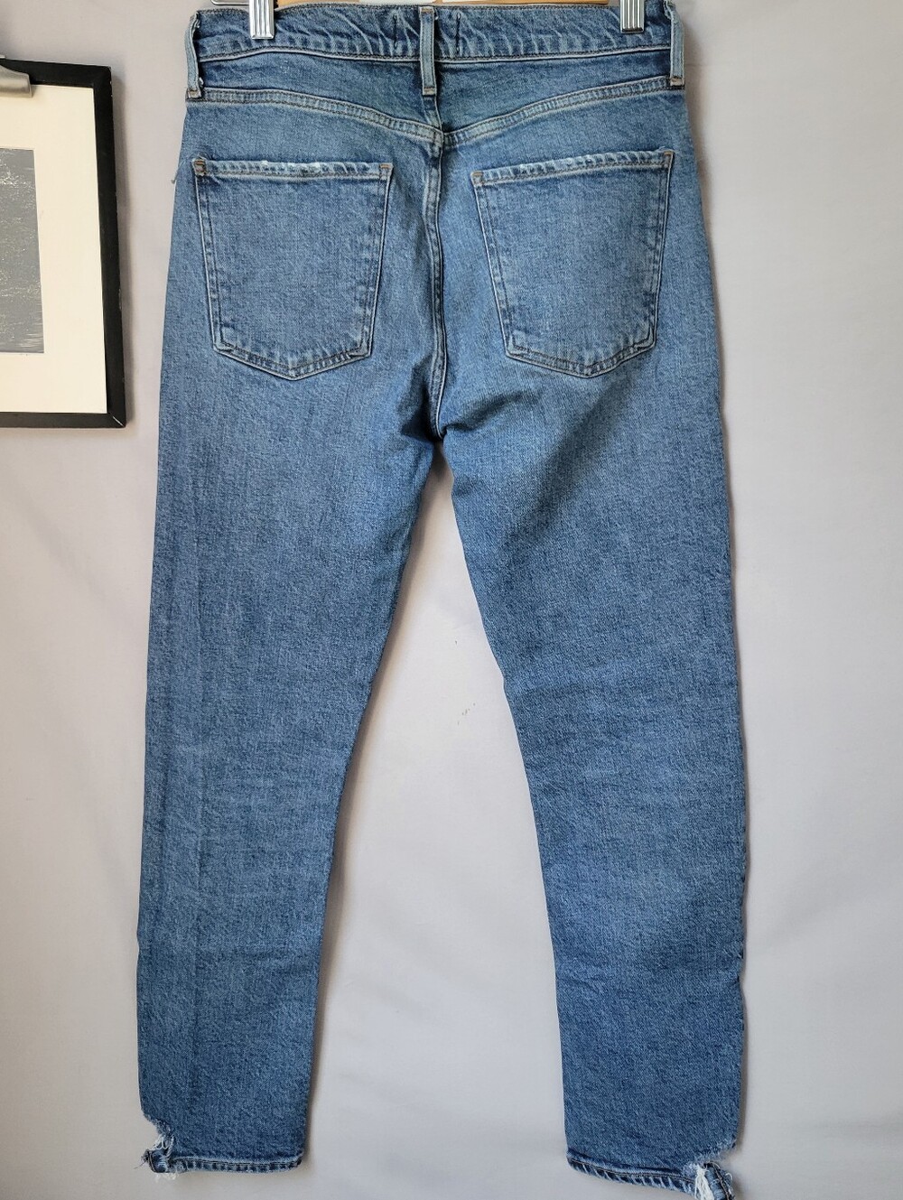 AGolde Toni Mid Rise Straight Leg Denim Jeans Stratosphere 27 - Picture 3 of 16